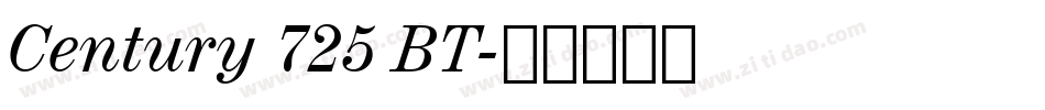 Century 725 BT字体转换